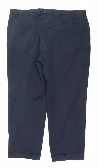Marks and Spencer Men's Navy 42x29 Pleated Dress Pants