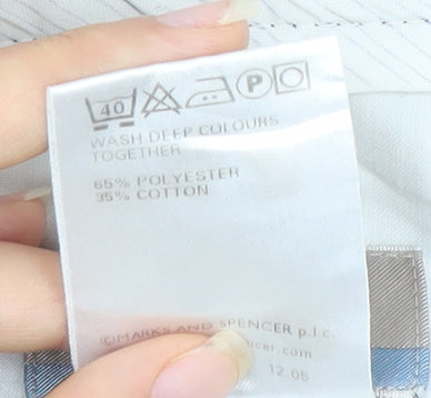 Marks and Spencer Men's Navy 42x29 Pleated Dress Pants