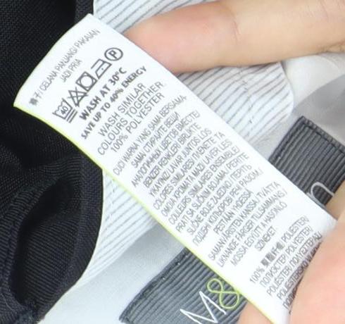 Marks and Spencer Men's Black 34R Regular Fit Wool Blend Dress Pants