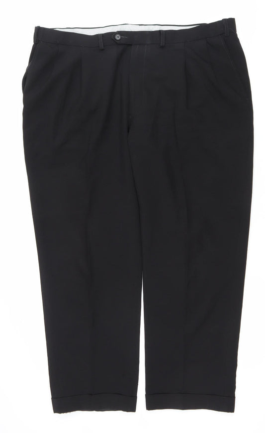 Marks and Spencer Men's Black 42W 29L Dress Pants Business Trousers