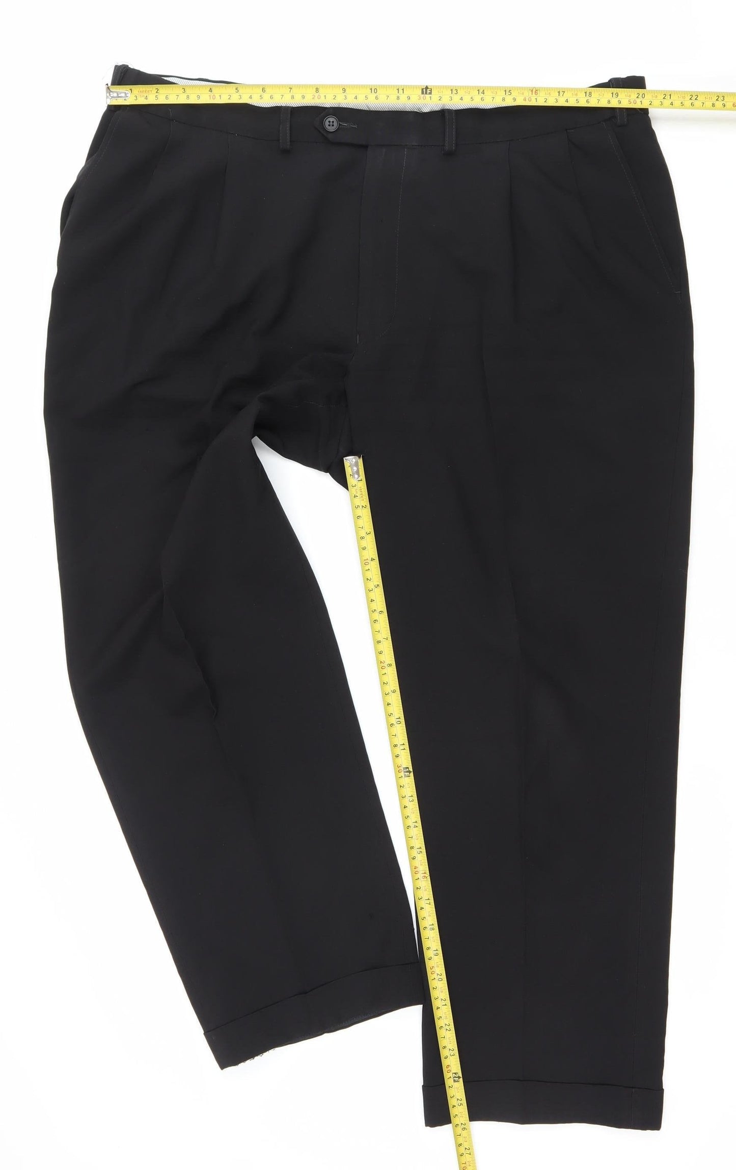 Marks and Spencer Men's Black 42W 29L Dress Pants Business Trousers