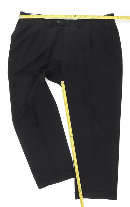 Marks and Spencer Men's Black 42W 29L Dress Pants Business Trousers