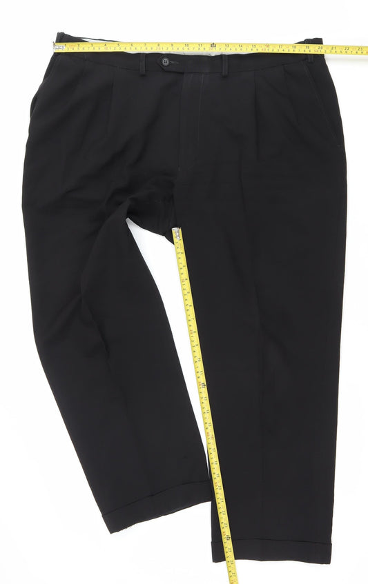 Marks and Spencer Men's Black 42W 29L Dress Pants Business Trousers
