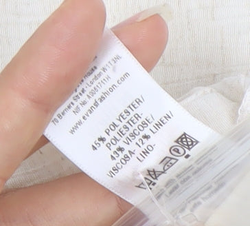 Evans Women’s Ivory 3/4 Sleeve Collared Button-Up Shirt Size 24 Plus