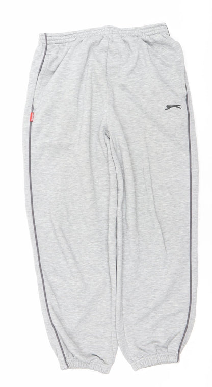 Slazenger Boys Grey Jogger Trousers 13 Years Regular Fit Fleece Sportswear