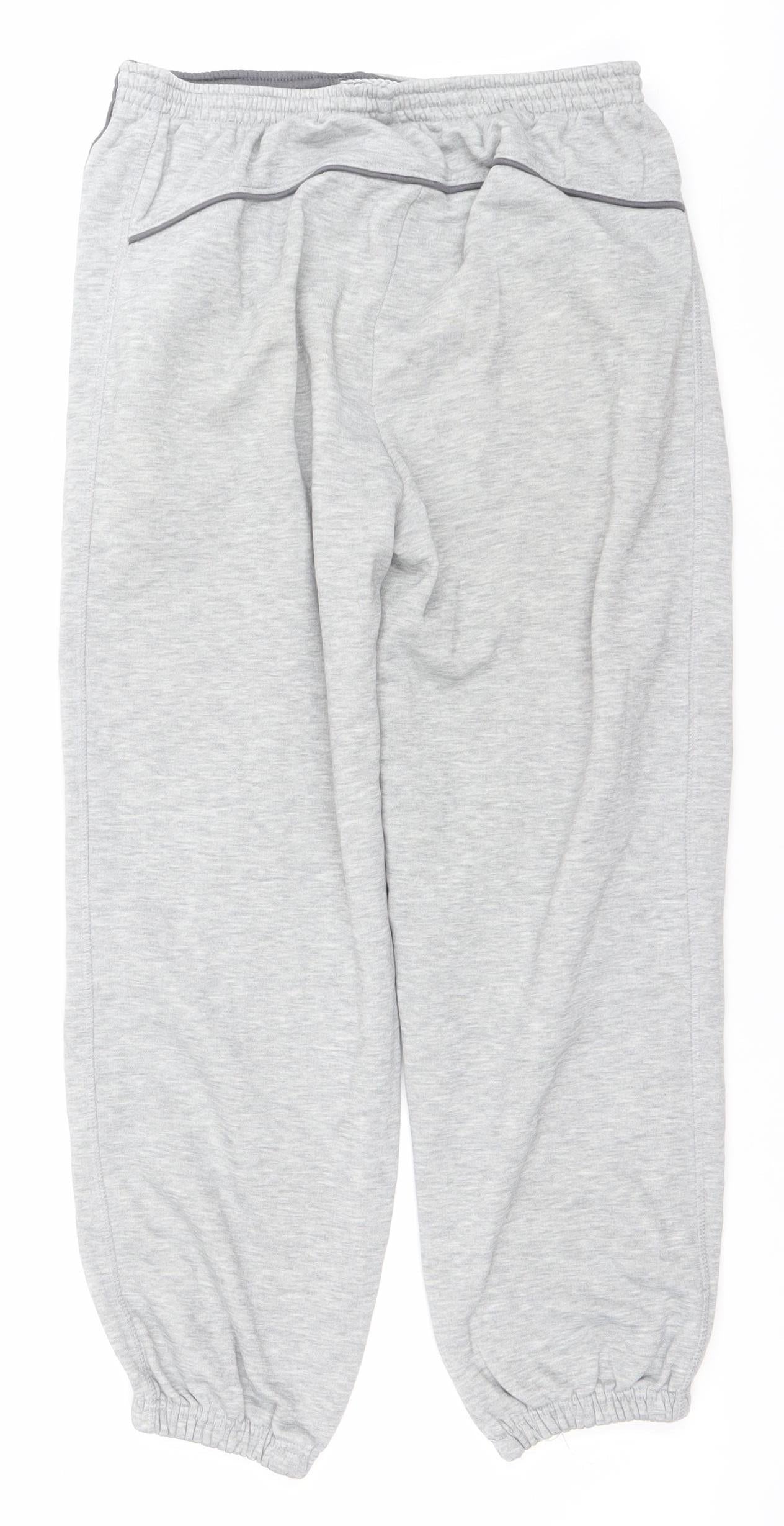 Slazenger Boys Grey Jogger Trousers 13 Years Regular Fit Fleece Sportswear