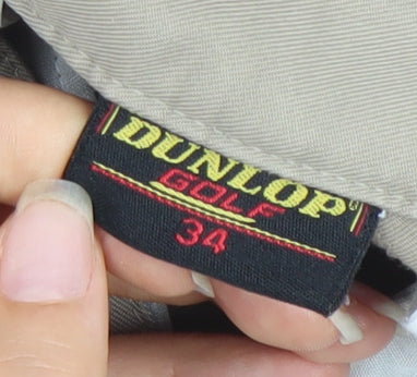 Dunlop Men Beige 34in Golf Trousers Regular Fit Straight Leg