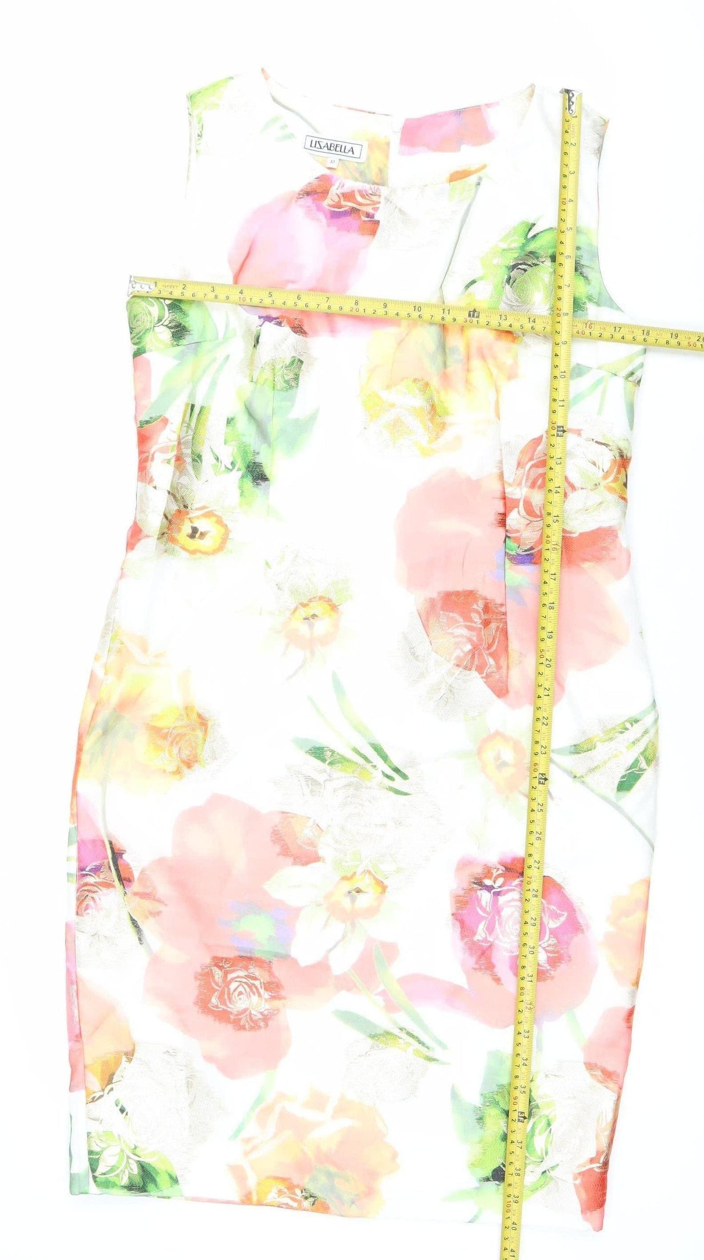Lisabella Women’s Multicoloured Floral Sheath Dress Size 12