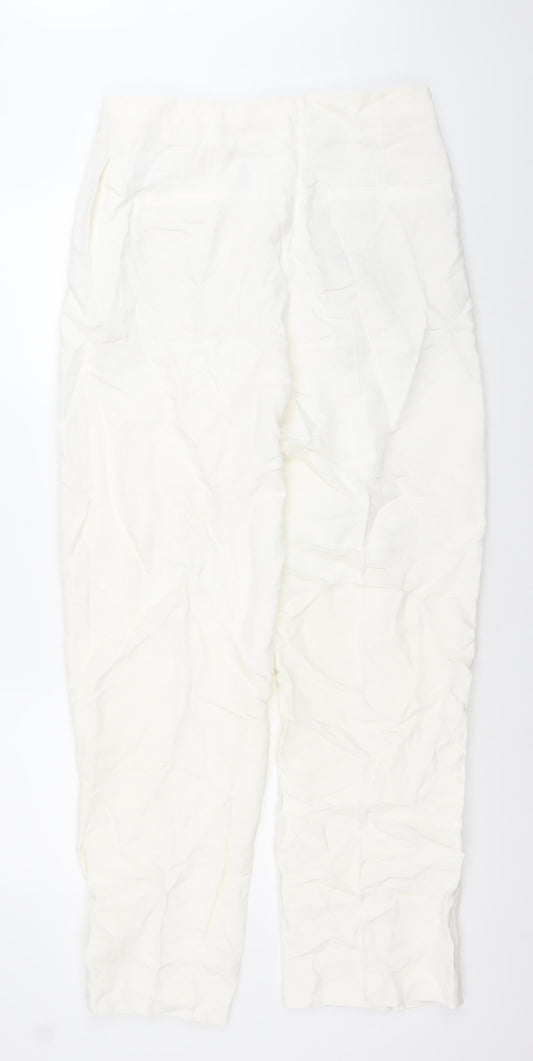 Womens UK Size 12 Zara   White Trousers