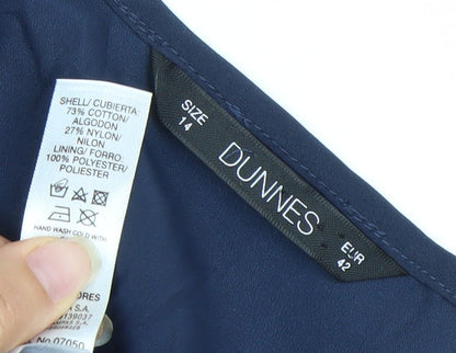 Dunnes Women’s Blue Floral Lace Shift Dress Size 14 Sleeveless