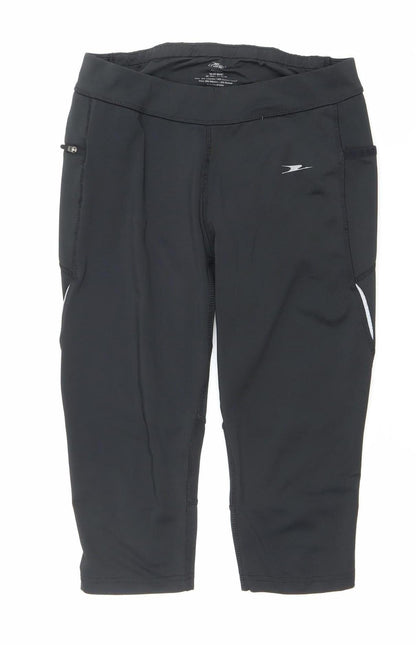 Crane Women’s Black Compression Shorts M 12-14 Running Cycling Gym