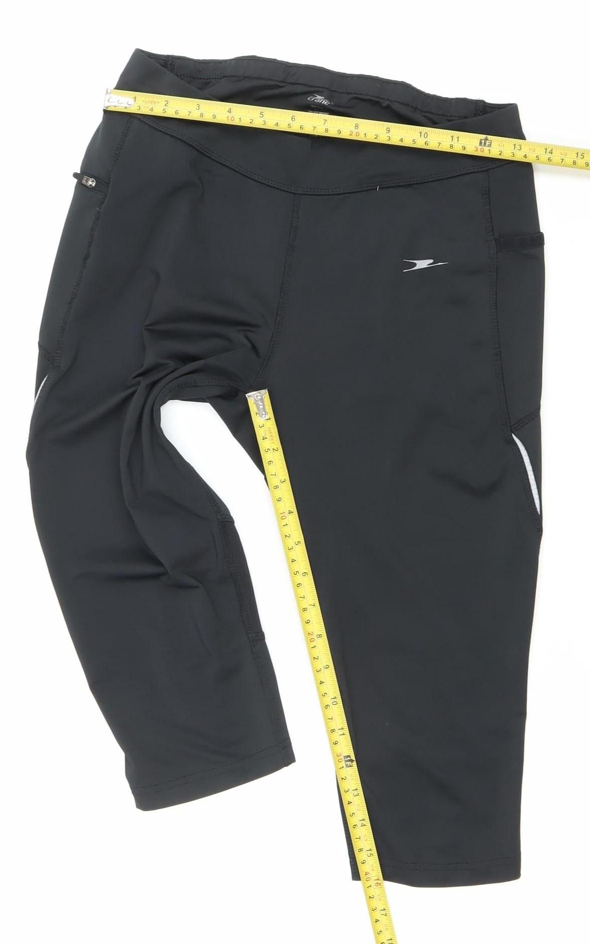 Crane Women’s Black Compression Shorts M 12-14 Running Cycling Gym