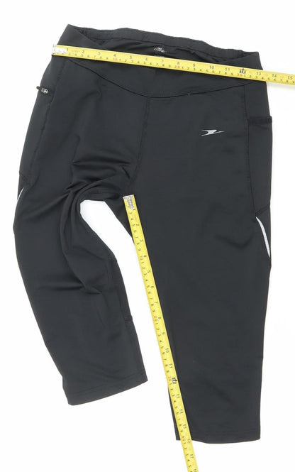 Crane Women’s Black Compression Shorts M 12-14 Running Cycling Gym