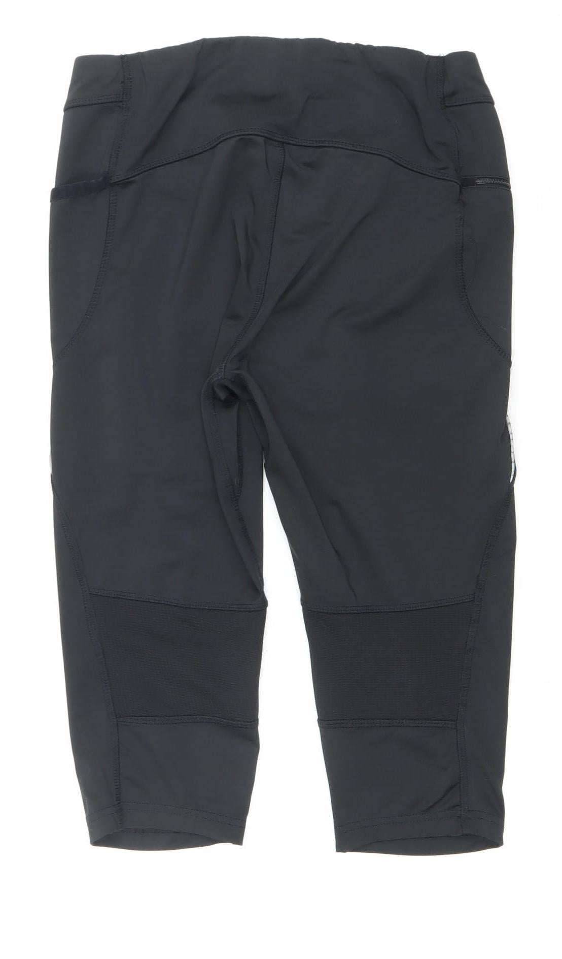 Crane Women’s Black Compression Shorts M 12-14 Running Cycling Gym