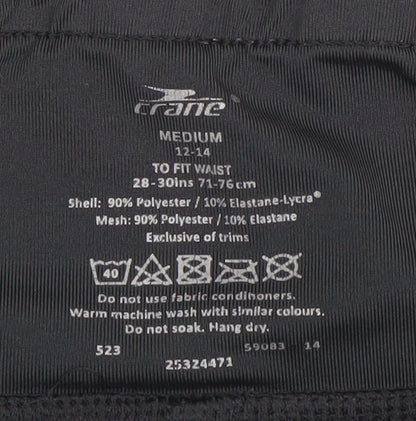 Crane Women’s Black Compression Shorts M 12-14 Running Cycling Gym