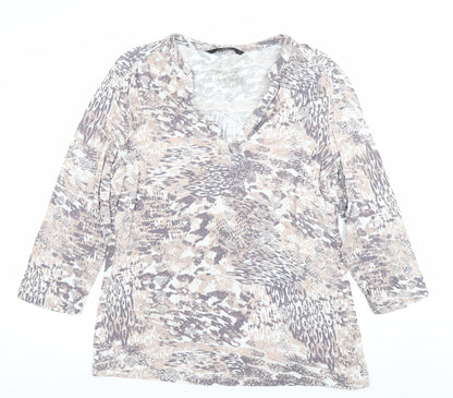 Prim Casual Womens Multicoloured Animal Print Tunic Blouse Size 12