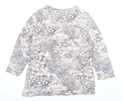 Prim Casual Womens Multicoloured Animal Print Tunic Blouse Size 12