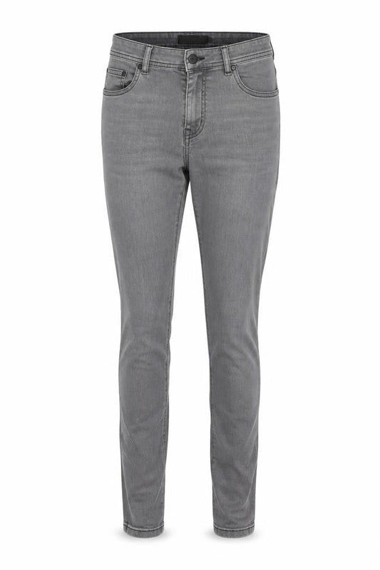 Front view of Adidas Neo Women's Grey 10 Skinny Stretch Denim Jeans 29W 32L