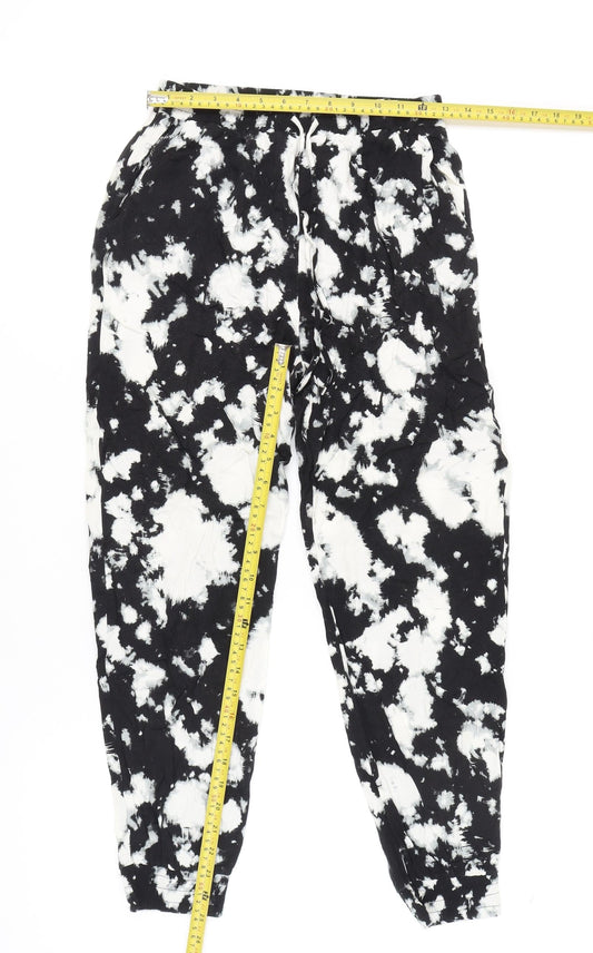 Womens UK Size 8 Dorothy Perkins Regular Fit Jogger Black Trousers