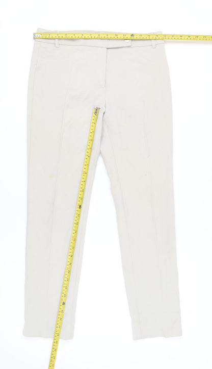 Gerard Darel Womens Beige Size 10 Slim Straight Leg Trousers
