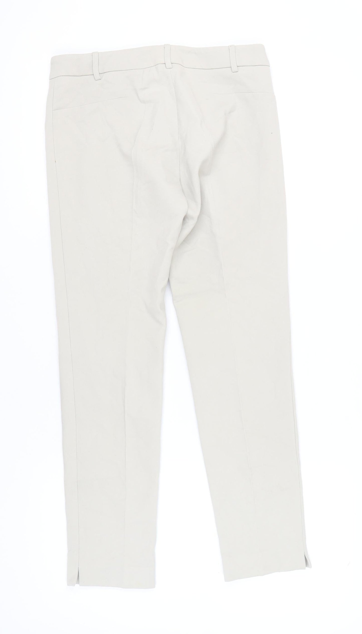 Gerard Darel Womens Beige Size 10 Slim Straight Leg Trousers