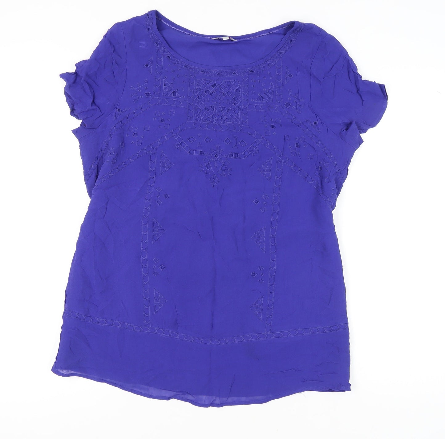Womens UK Size 16 Marks and Spencer Purple Tunic Blouse