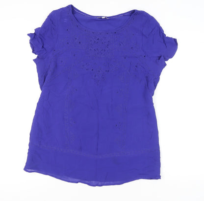 Womens UK Size 16 Marks and Spencer Purple Tunic Blouse