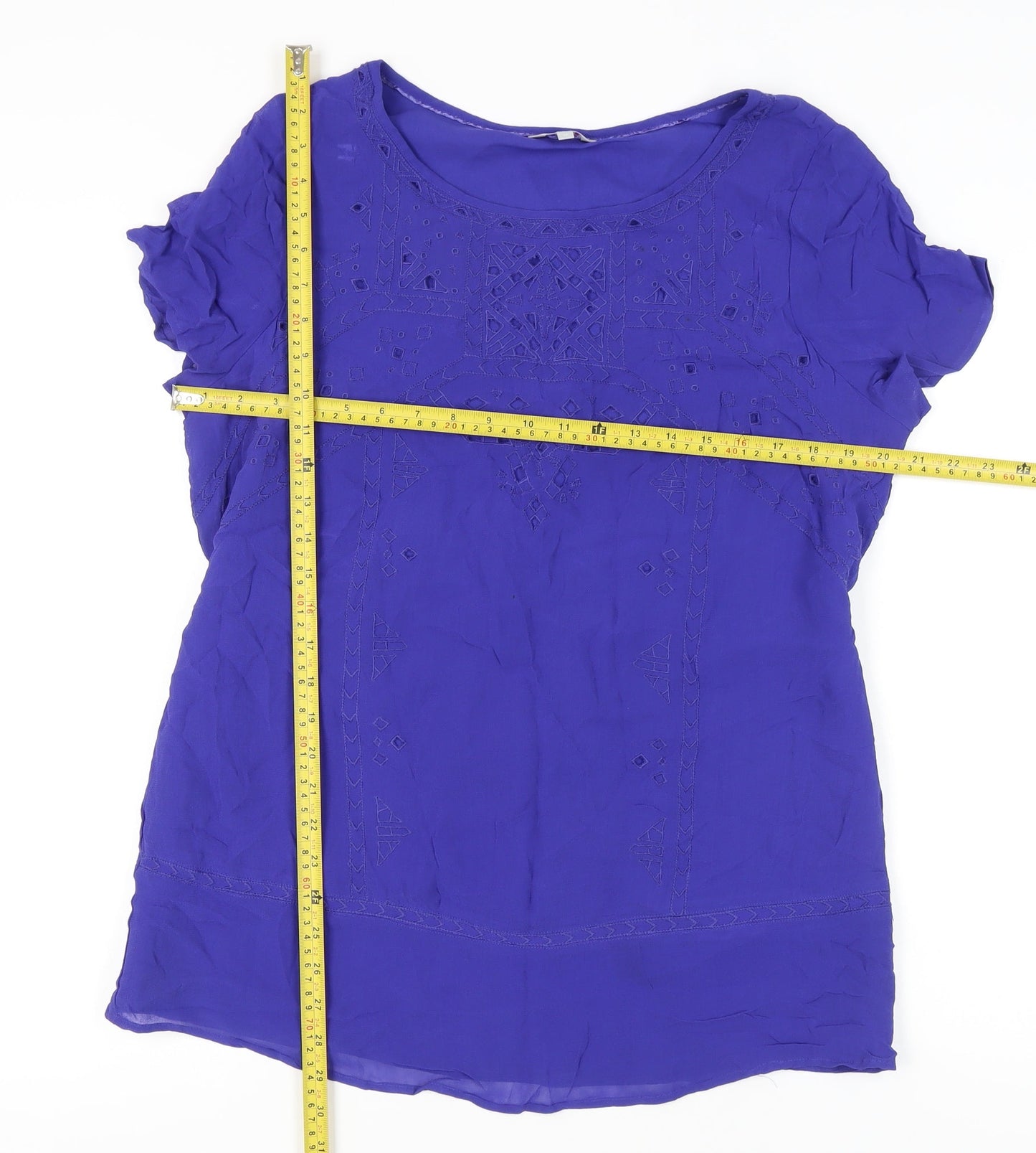 Womens UK Size 16 Marks and Spencer Purple Tunic Blouse