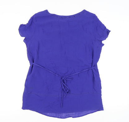 Womens UK Size 16 Marks and Spencer Purple Tunic Blouse