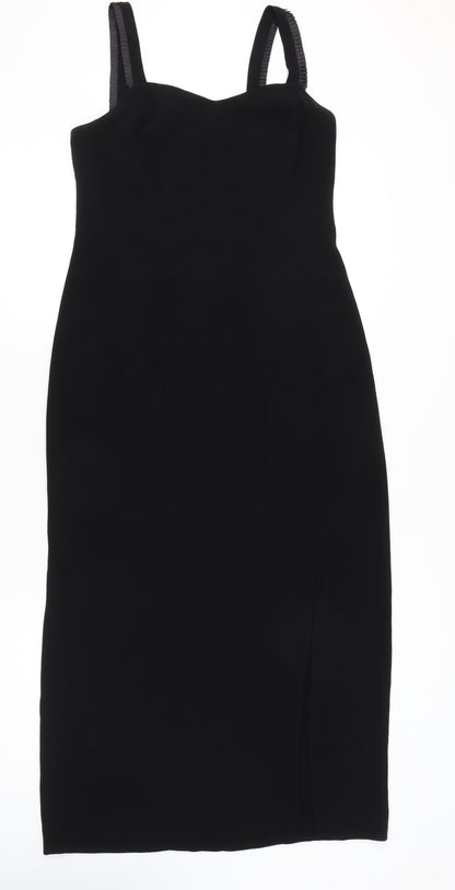 Gerry Weber Women’s Black Midi Sheath Dress Size 14 Sleeveless Sweetheart