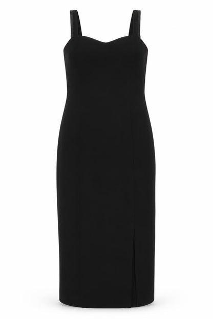 Gerry Weber Women’s Black Midi Sheath Dress Size 14 Sleeveless Sweetheart