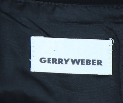 Gerry Weber Women’s Black Midi Sheath Dress Size 14 Sleeveless Sweetheart