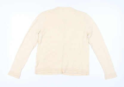 Womens UK Size L United Colors of Benetton Beige Cardigan Jumper