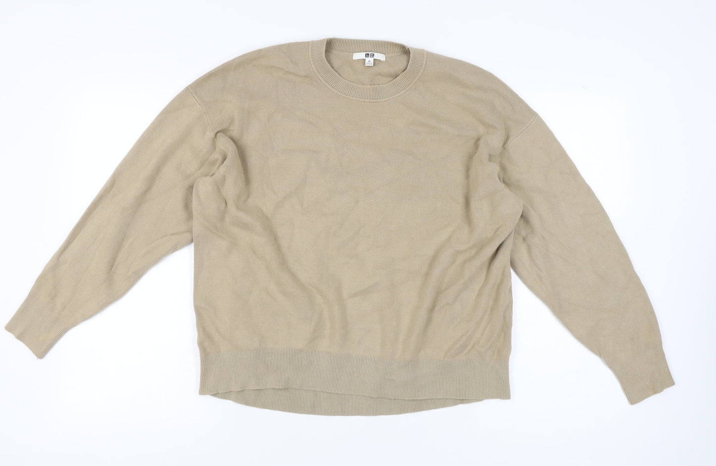 Womens UK Size XS Uniqlo Beige Pullover Jumper