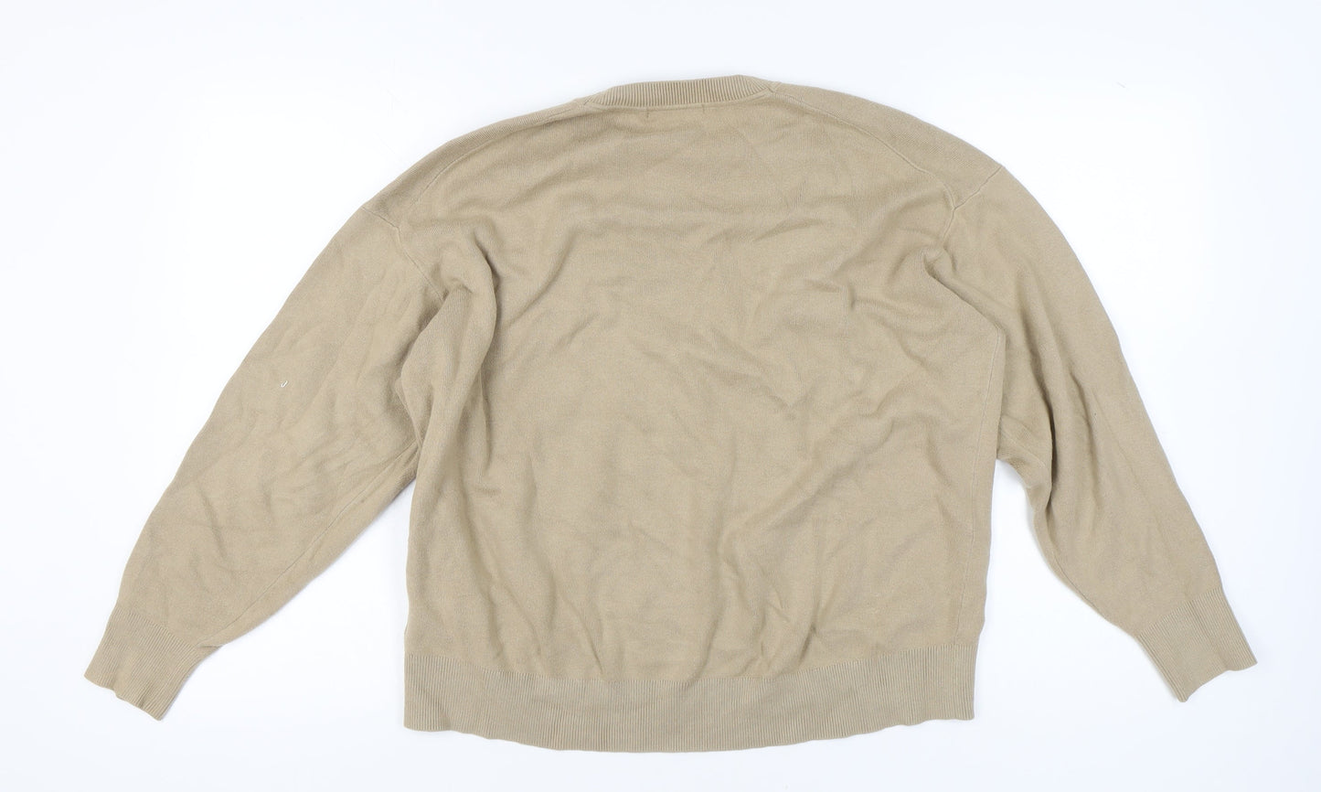 Womens UK Size XS Uniqlo Beige Pullover Jumper