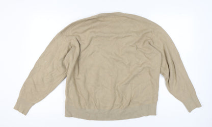 Womens UK Size XS Uniqlo Beige Pullover Jumper