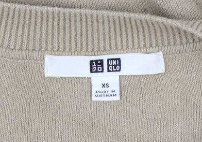 Womens UK Size XS Uniqlo Beige Pullover Jumper