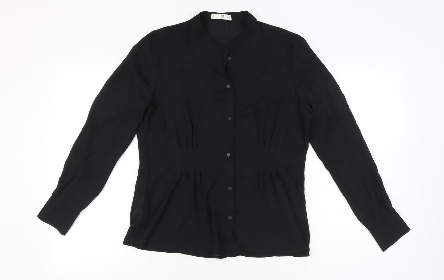Womens UK Size 16 MNG Black Basic Blouse
