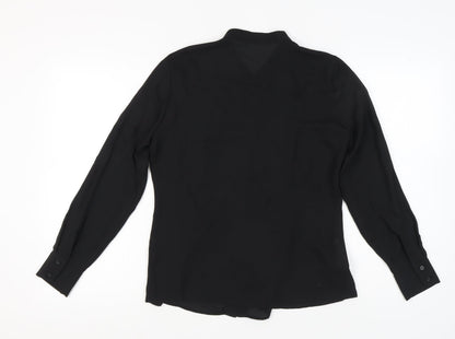 Womens UK Size 16 MNG Black Basic Blouse