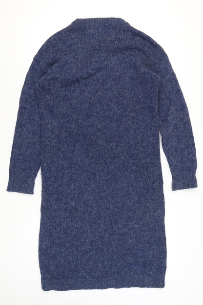 Compania Fantastica Women’s Blue Knit Jumper Dress Size S Knee Length