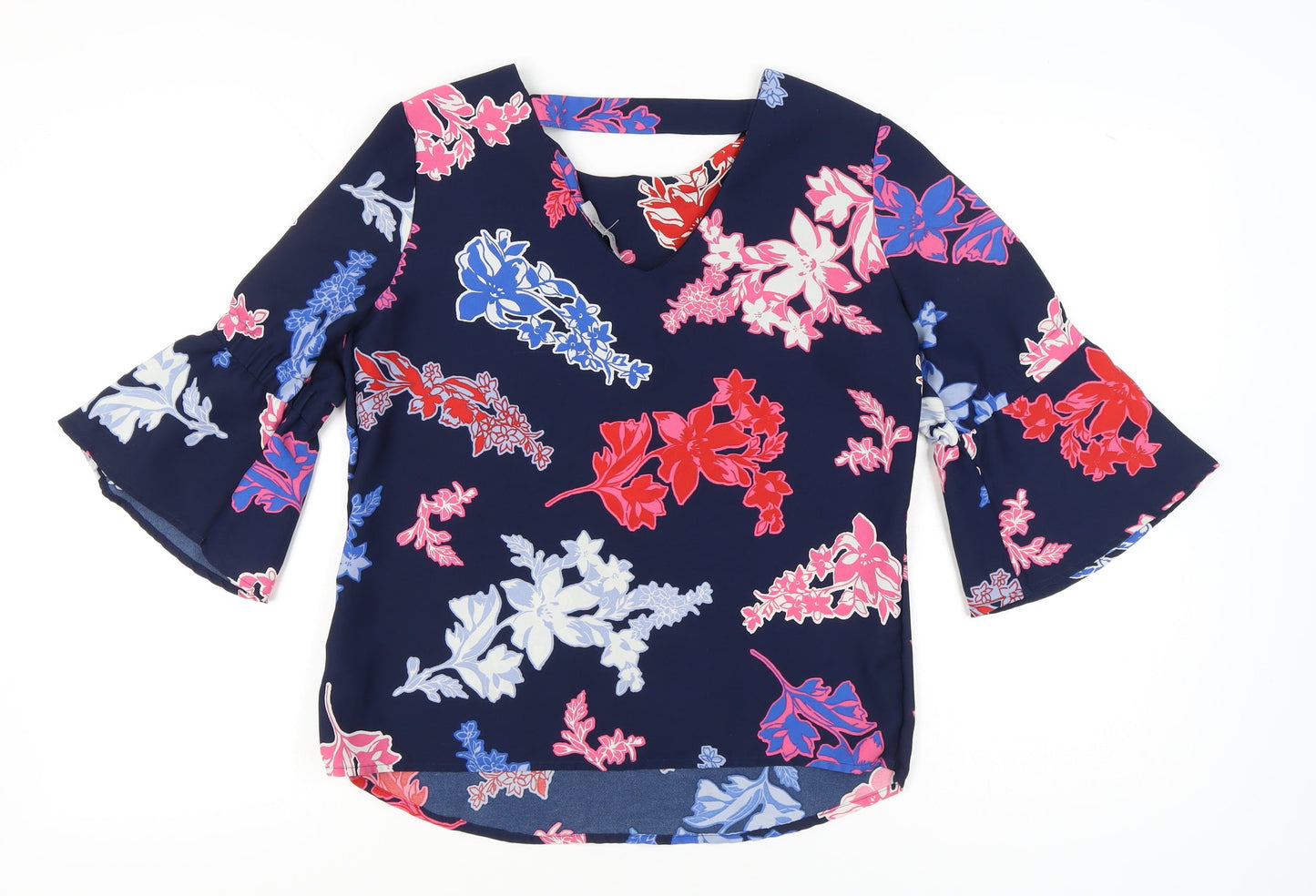 Womens UK Size 10 Marks and Spencer Multicoloured Basic Blouse