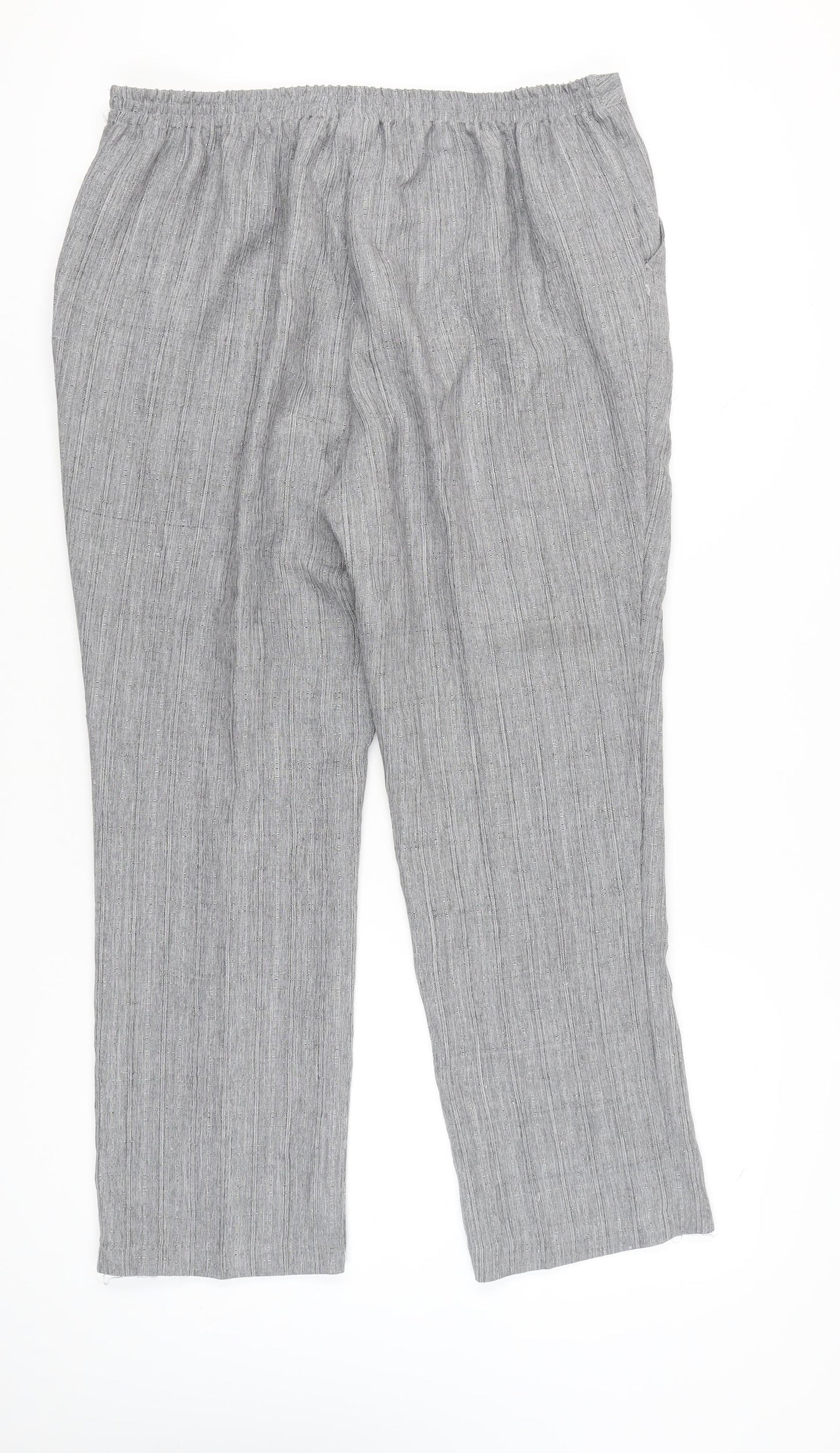 Womens UK Size 20 Damart Regular Fit Casual Travel Grey Trousers