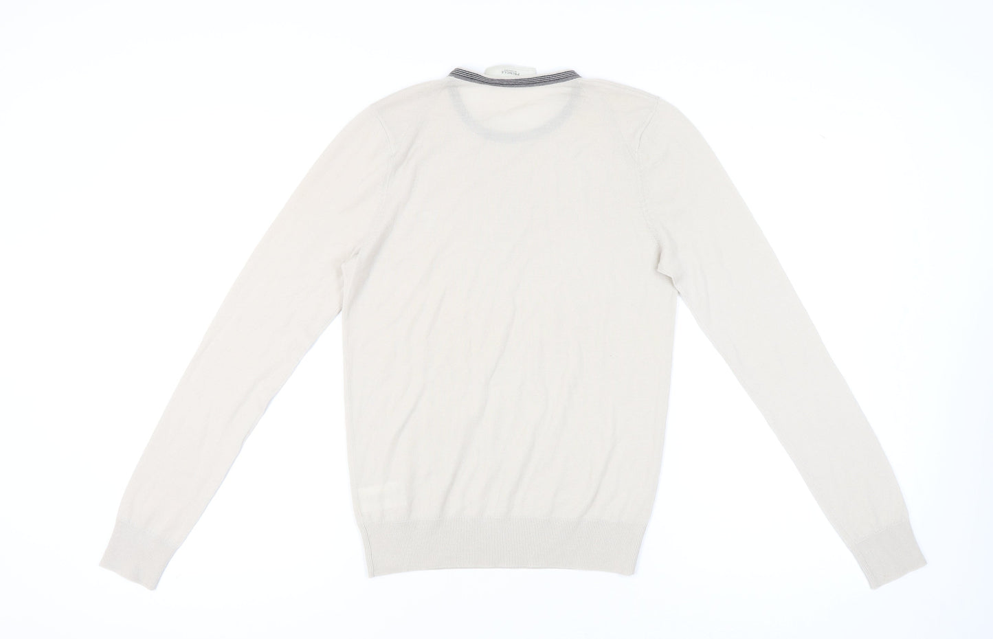 Pringle of Scotland Men’s Beige Merino Wool Crew Neck Jumper S