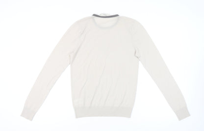 Pringle of Scotland Men’s Beige Merino Wool Crew Neck Jumper S