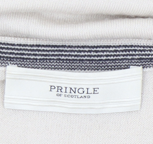 Pringle of Scotland Men’s Beige Merino Wool Crew Neck Jumper S