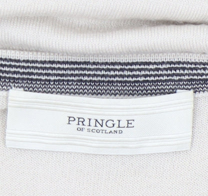 Pringle of Scotland Men’s Beige Merino Wool Crew Neck Jumper S