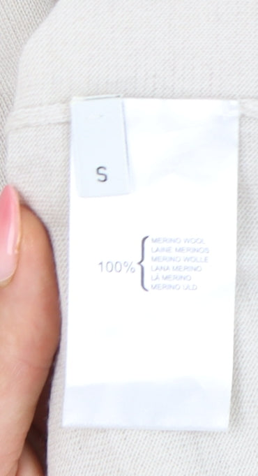 Pringle of Scotland Men’s Beige Merino Wool Crew Neck Jumper S