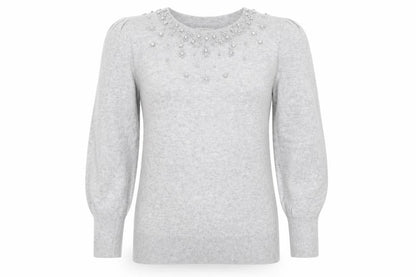 Womens UK Size M Monsoon Grey Pullover Jumper