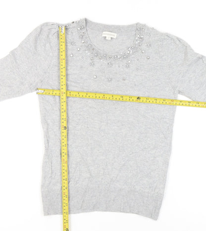 Womens UK Size M Monsoon Grey Pullover Jumper