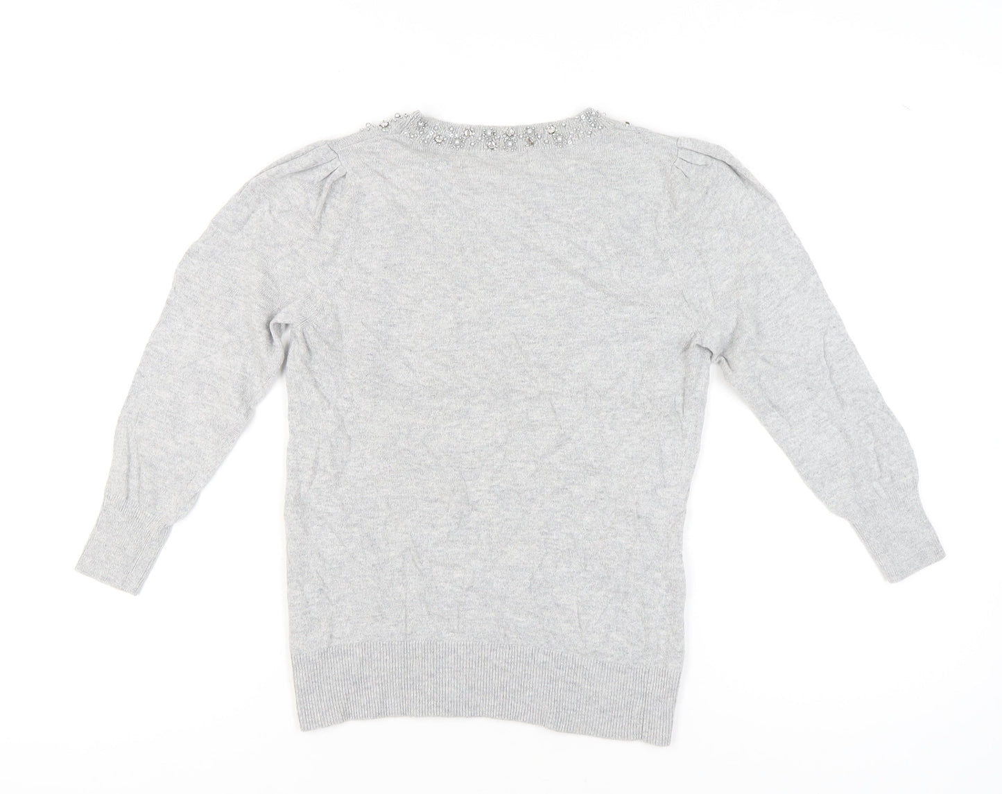 Womens UK Size M Monsoon Grey Pullover Jumper